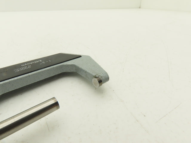 Mitutoyo 293-722-10 Digimatic Micrometer 1-2" Range .00005 Ratchet Stop SPC Data