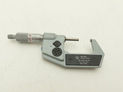 Mitutoyo 293-722-10 Digimatic Micrometer 1-2" Range .00005 Ratchet Stop SPC Data
