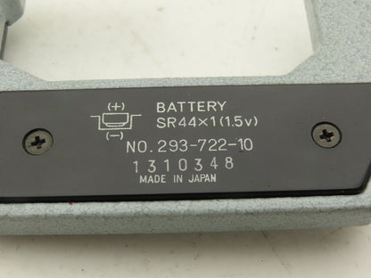 Mitutoyo 293-722-10 Digimatic Micrometer 1-2" Range .00005 Ratchet Stop SPC Data