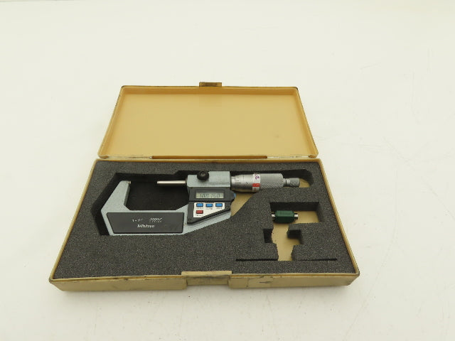 Mitutoyo 293-722-10 Digimatic Micrometer 1-2" Range .00005 Ratchet Stop SPC Data