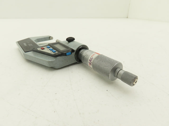 Mitutoyo 293-722-10 Digimatic Micrometer 1-2" Range .00005 Ratchet Stop SPC Data