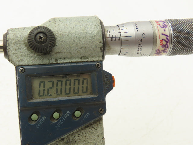 Mitutoyo 293-347-30 Digimatic Micrometer 3-4" Range .00005 Ratchet Stop SPC Data