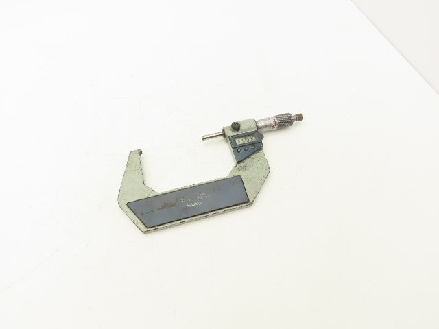 Mitutoyo 293-347-30 Digimatic Micrometer 3-4" Range .00005 Ratchet Stop SPC Data