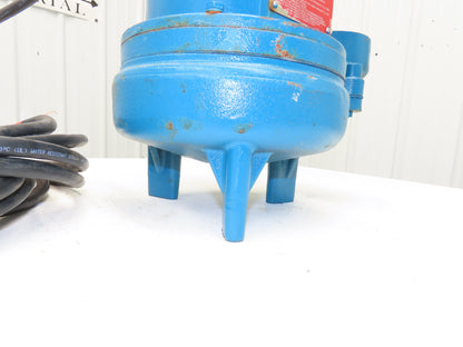 Barnes 3SE1074L Submersible Sewage Ejector Sump Pump 3"NPT 1Hp 240V 1PH 200GPM