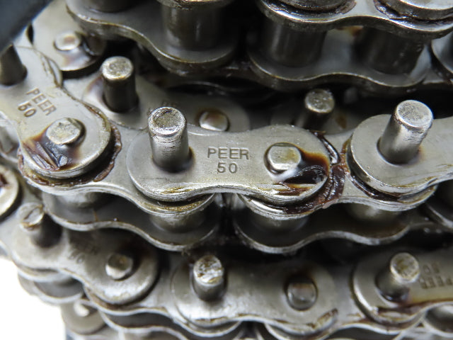 Peer 50R X100FT SP D-1 E2PIN Roller Chain #50 Riveted 100' Reel D-1 Attachment