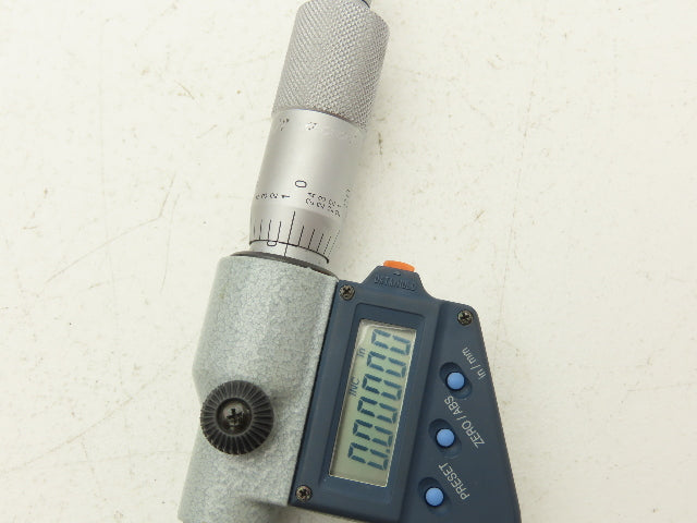 Mitutoyo 326-711-30 Digimatic Screw Thread Micrometer 0-1" with M1-M6 Anvil Set