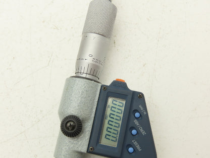 Mitutoyo 326-711-30 Digimatic Screw Thread Micrometer 0-1" with M1-M6 Anvil Set
