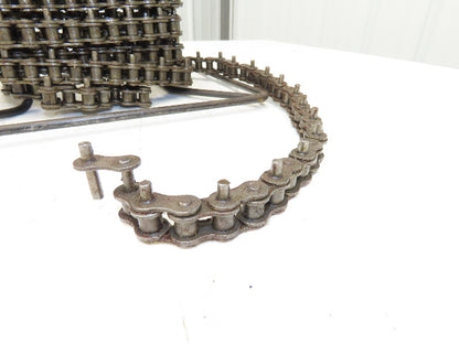 Peer 50R X100FT SP D-1 E2PIN Roller Chain #50 Riveted 25' Reel D-1 Attachment