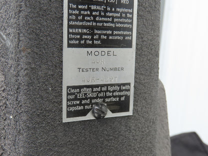 Wilson Rockwell Model 4JR Hardness Tester Metal Testing Zerominder