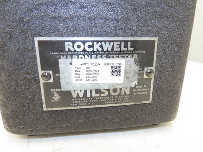 Wilson Rockwell Model 4JR Hardness Tester Metal Testing Zerominder