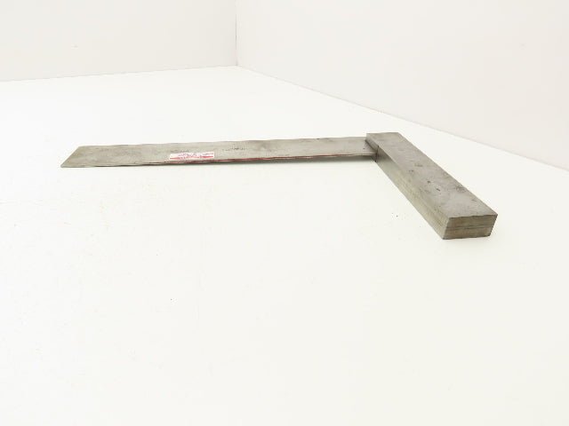 Starrett No 20-12" Precision Machinist Square 12" Blade 7" Base  .0001"