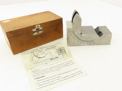 PAB10010H Precision Adjustable Angle V-Block 0-60 Deg 1-13/16"W x 4" L