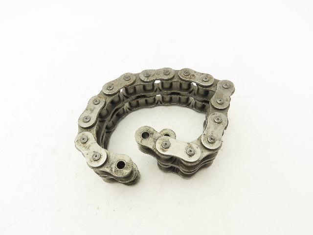Renold 80-2 2 Strand Roller Chain Riveted 18 Link 18" Length 1" Pitch