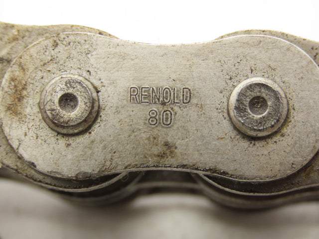 Renold 80-2 2 Strand Roller Chain Riveted 18 Link 18" Length 1" Pitch