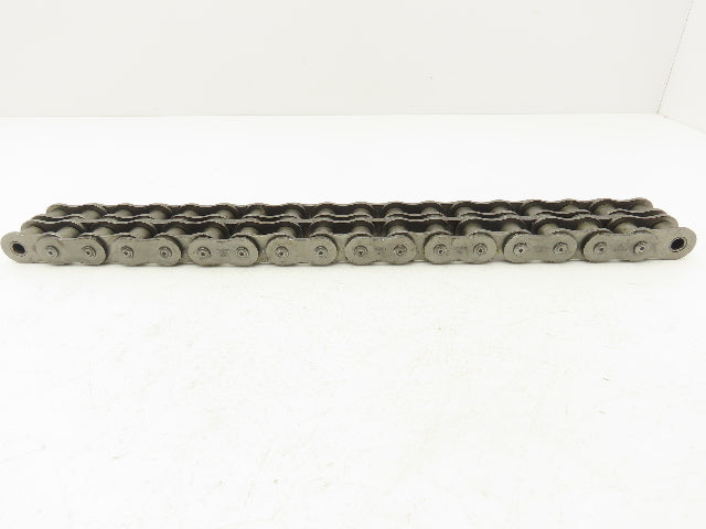 Renold 80-2 2 Strand Roller Chain Riveted 18 Link 18" Length 1" Pitch