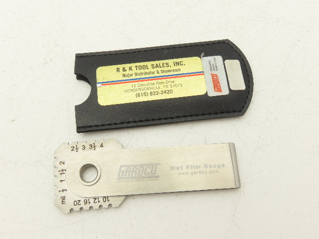 Gardco WF-790050 Dual Wet Film Thickness Gauge 1/2-20 Mil 13-508 Micron