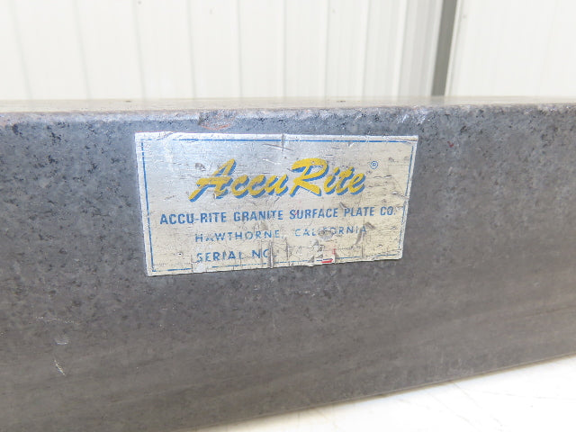 Standridge Granite Surface Inspection Plate 24 x 18 x 4" Grade B Tool Room Step