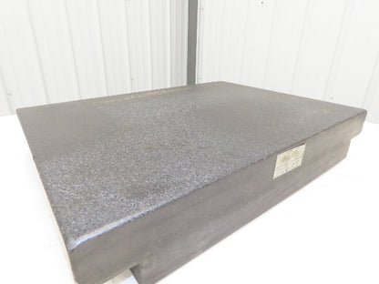 Standridge Granite Surface Inspection Plate 24 x 18 x 4" Grade B Tool Room Step