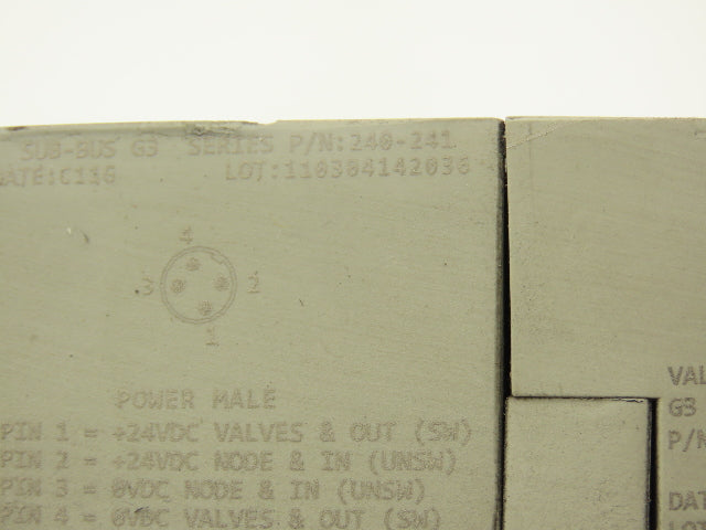 Numatics 240-183 4-Station G3 2-Valve Manifold Assembly w/Communication Sub-Bus