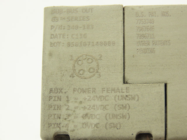 Numatics 240-183 4-Station G3 2-Valve Manifold Assembly w/Communication Sub-Bus