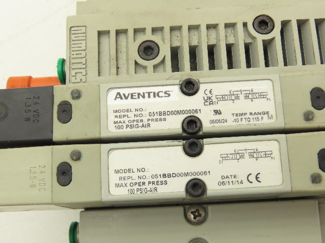 Numatics 240-183 4-Station G3 2-Valve Manifold Assembly w/Communication Sub-Bus