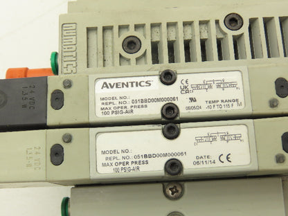 Numatics 240-183 4-Station G3 2-Valve Manifold Assembly w/Communication Sub-Bus
