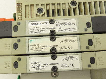 Numatics 240-183 4-Station G3 3-Valve Manifold Assembly w/Communication Sub-Bus