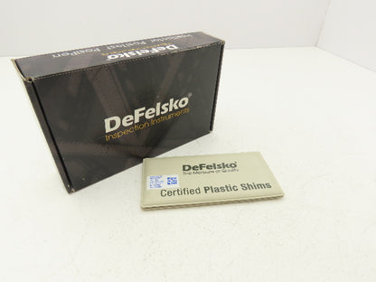 DeFelsko STDCSS Coating Thickness Certified Plastic Shims 0.861-61.461  Set of 8