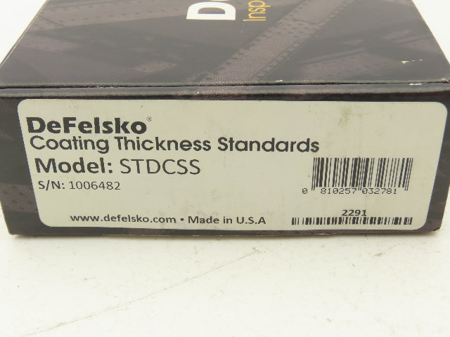 DeFelsko STDCSS Coating Thickness Certified Plastic Shims 0.861-61.461  Set of 8