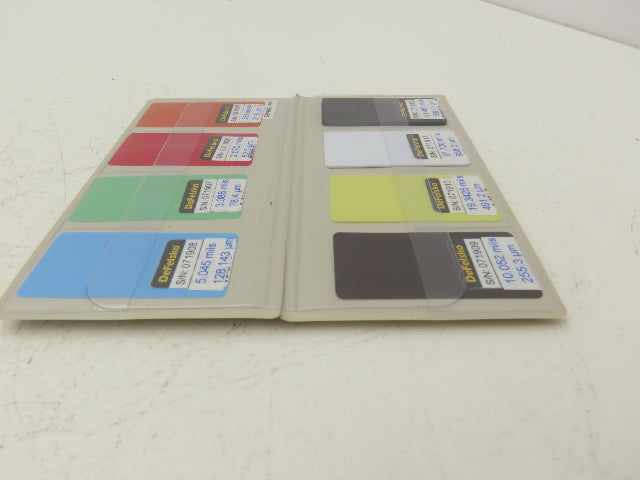 DeFelsko STDCSS Coating Thickness Certified Plastic Shims 0.861-61.461  Set of 8