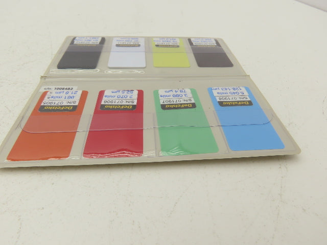 DeFelsko STDCSS Coating Thickness Certified Plastic Shims 0.861-61.461  Set of 8