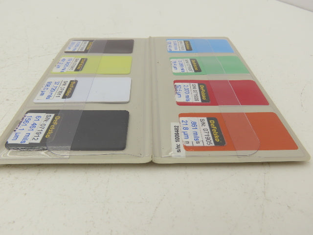 DeFelsko STDCSS Coating Thickness Certified Plastic Shims 0.861-61.461  Set of 8