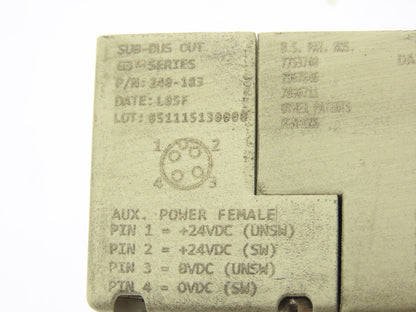 Numatics 240-183 4-Station G3 3-Valve Manifold Assembly w/Communication Sub-Bus