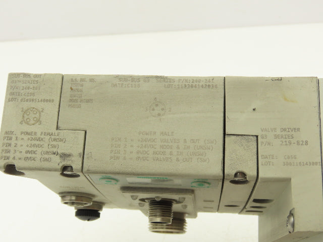 Numatics 219-828 G3 Manifold Assembly 8-Station 4-Valve w/Communication Sub-Bus