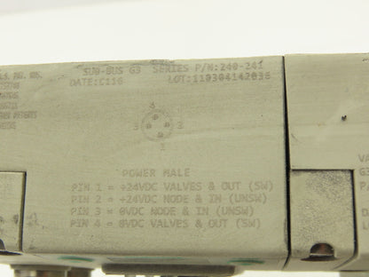 Numatics 219-828 G3 Manifold Assembly 8-Station 4-Valve w/Communication Sub-Bus