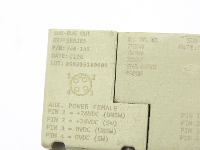 Numatics 219-828 G3 Manifold Assembly 8-Station 8-Valve w/Communication Sub-Bus