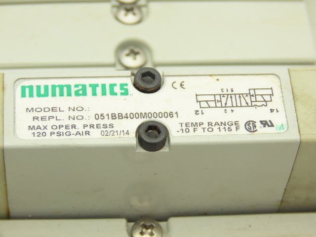 Numatics 219-828 G3 Manifold Assembly 16-Station 2-Valve w/Communication Sub-Bus