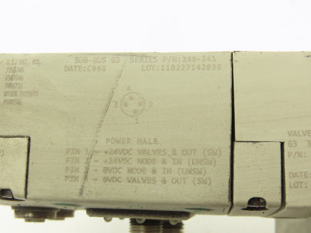 Numatics 219-828 G3 Manifold Assembly 16-Station 9-Valve w/Communication Sub-Bus