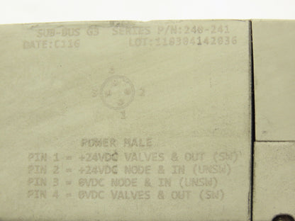 Numatics 219-828 G3 Manifold Assembly 16-Station 8-Valve w/Communication Sub-Bus