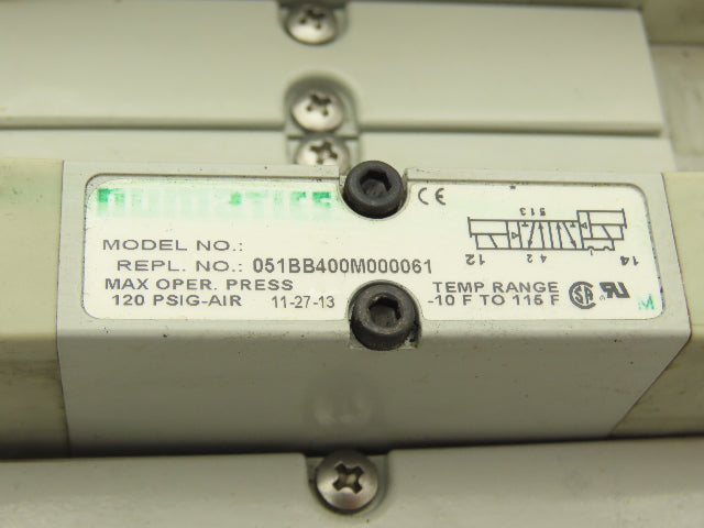 Numatics 219-828 G3 Manifold Assembly 16-Station 5-Valve w/Communication Sub-Bus