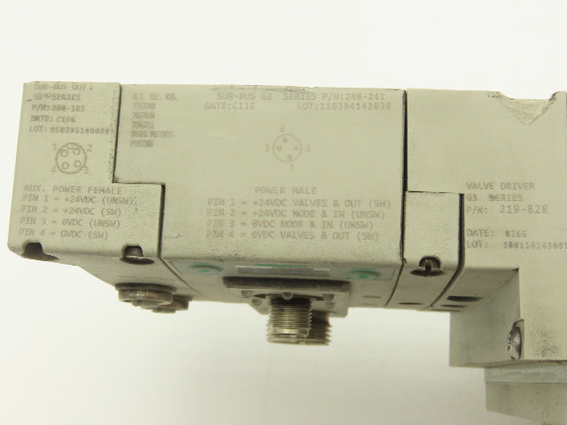 Numatics 219-828 G3 Manifold Assembly 16-Station 5-Valve w/Communication Sub-Bus