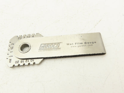 Gardco WF-790050 Dual Wet Film Thickness Gauge 1/2-20 Mil 13-508 Micron