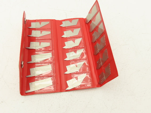 Mitutoyo 186-910 Angle Gage Set Leaf Type 5°-90° Deg Inspection 18pc Set