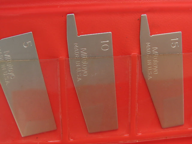 Mitutoyo 186-910 Angle Gage Set Leaf Type 5°-90° Deg Inspection 18pc Set