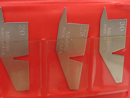 Mitutoyo 186-910 Angle Gage Set Leaf Type 5°-90° Deg Inspection 18pc Set