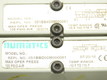 Numatics 219-828 G3 Manifold Assembly 12-Station 2-Valve w/Ethernet IP Module