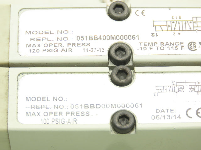 Numatics 219-828 G3 Manifold Assembly 12-Station 4-Valve w/Ethernet IP Module