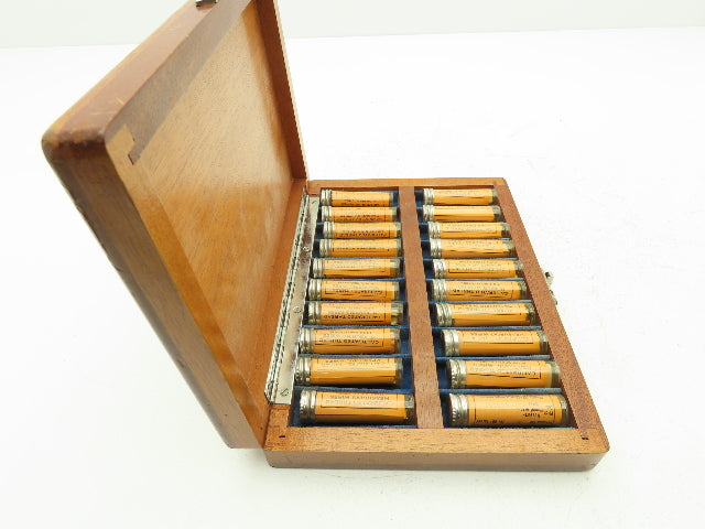 Besly Welles 20HS Thread Measuring Wire Set 6-36 TPI 60° HSS 20 Sizes with Case