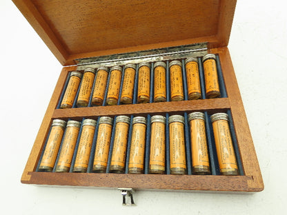 Besly Welles 20HS Thread Measuring Wire Set 6-36 TPI 60° HSS 20 Sizes with Case