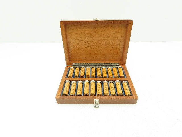 Besly Welles 20HS Thread Measuring Wire Set 6-36 TPI 60° HSS 20 Sizes with Case